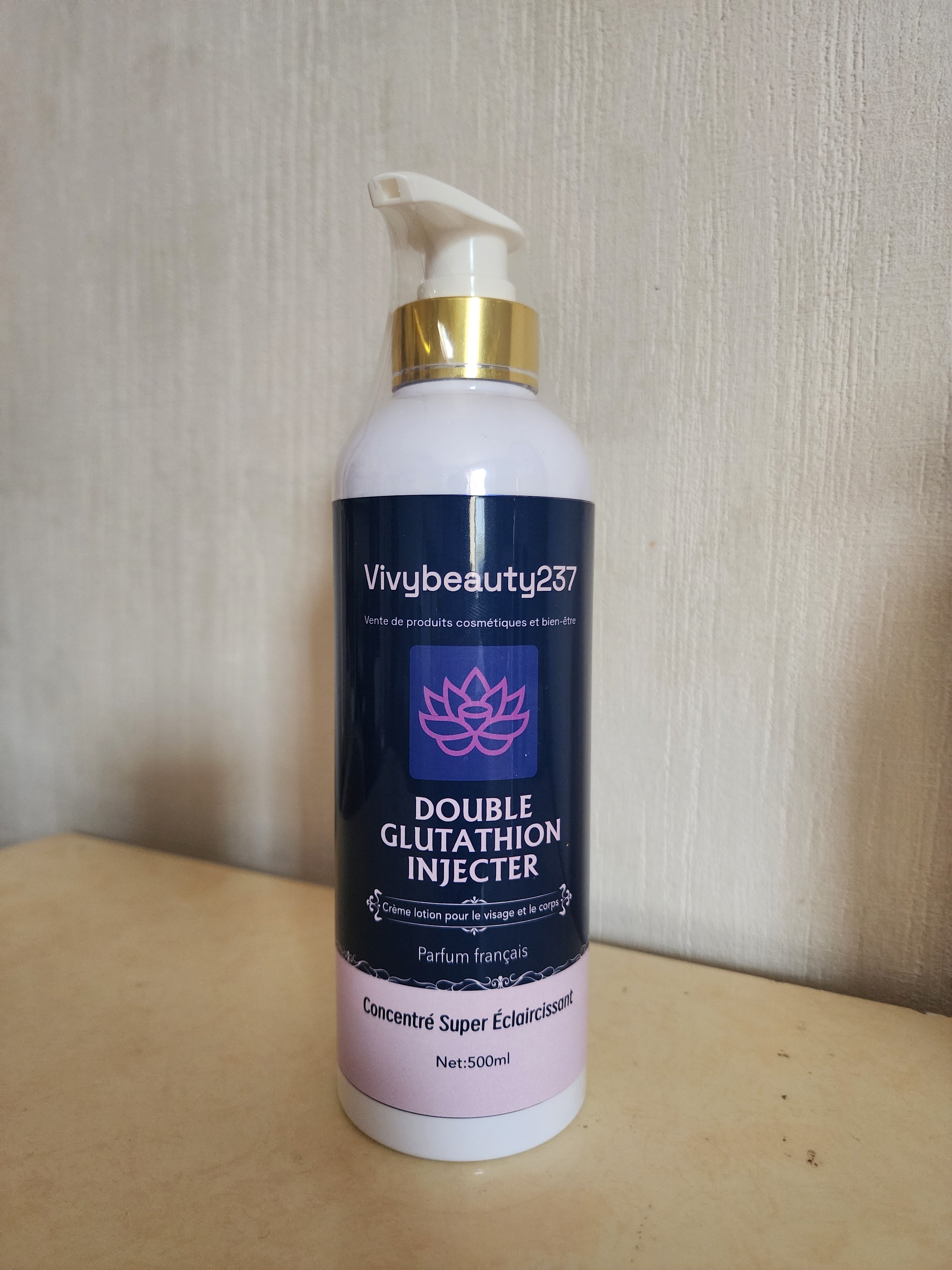 Gamme de soins eclaircissante pour la peau au double Glutathion 500ml, 100g, 100g, 100ml, 150g